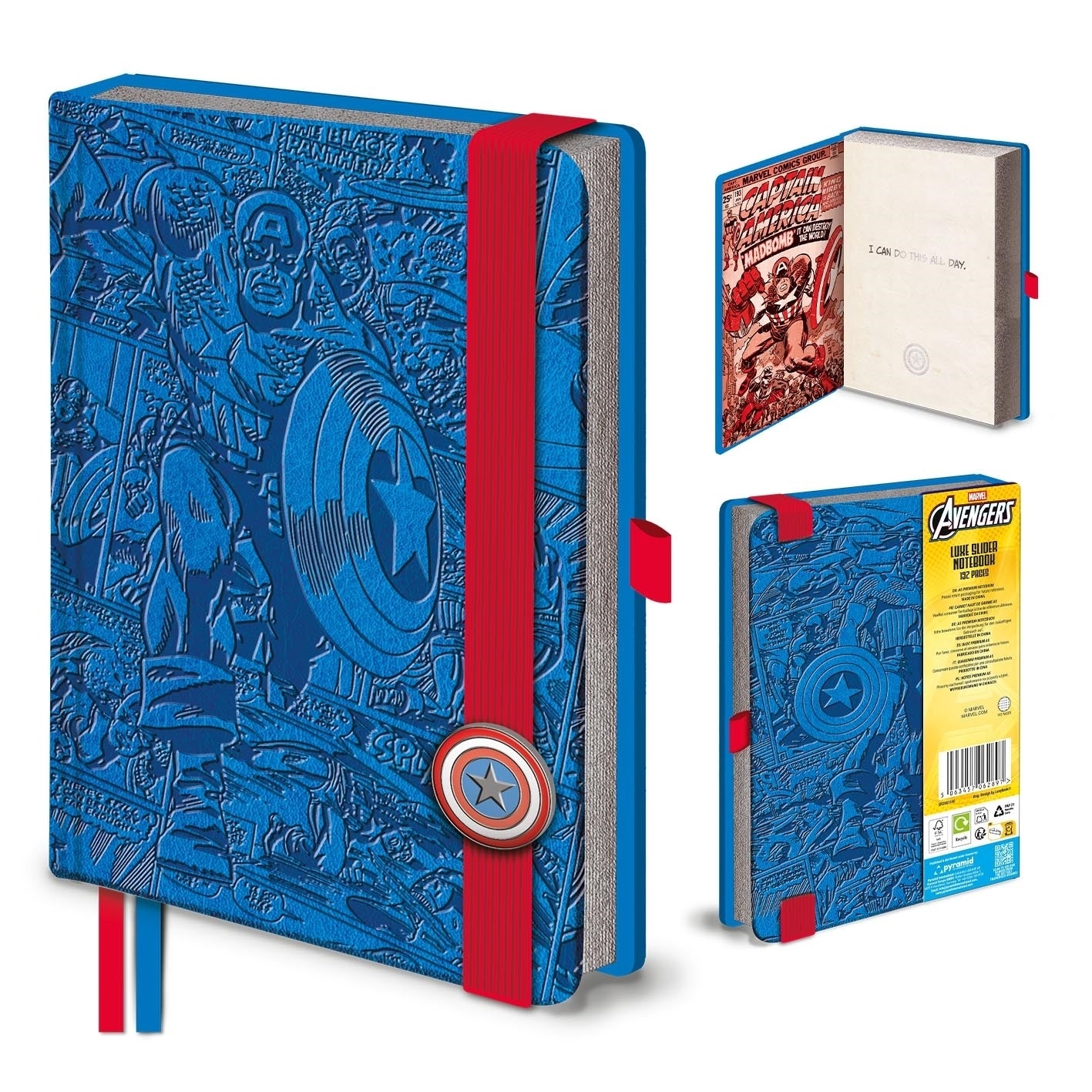 CAPTAIN AMERICA LUXE SLIDER A5 NOTEBOOK