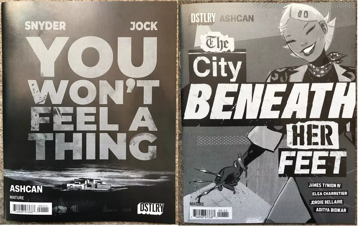 YOU WONT FEEL A THING / CITY BENEATH HER FEET FLIPBOOK ASHCAN PREVIEW (DSTLRY)