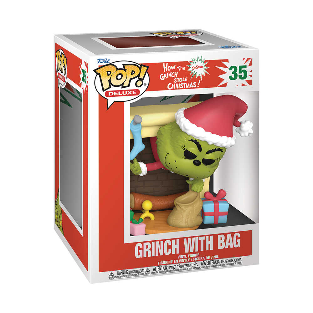 POP DELUXE HOW THE GRINCH STOLE CHRISTMAS, GRINCH WITH BAG VINYL FIGURE