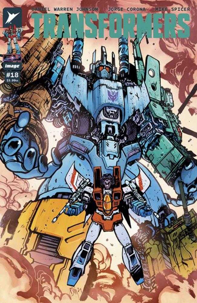 TRANSFORMERS #18 COVER A DANIEL WARREN JOHNSON & MIKE SPICER