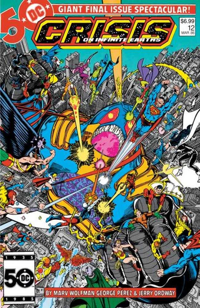 CRISIS ON INFINITE EARTHS #12 FACSIMILE EDITION COVER B GEORGE PEREZ FOIL VARIANT