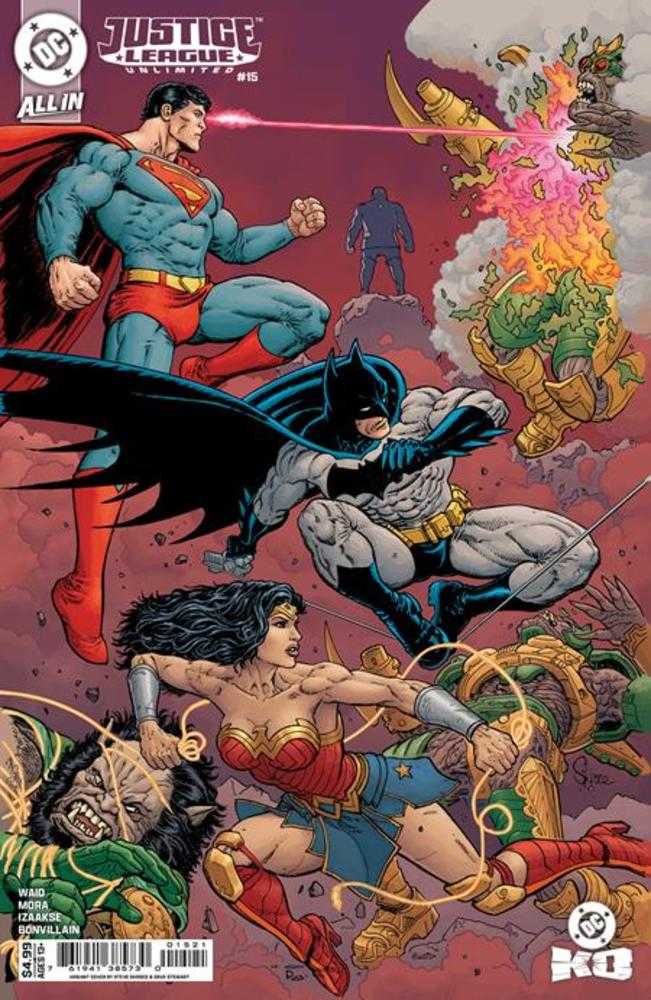 JUSTICE LEAGUE UNLIMITED #15 COVER B STEVE SKROCE CARD STOCK VARIANT (DC K.O.)