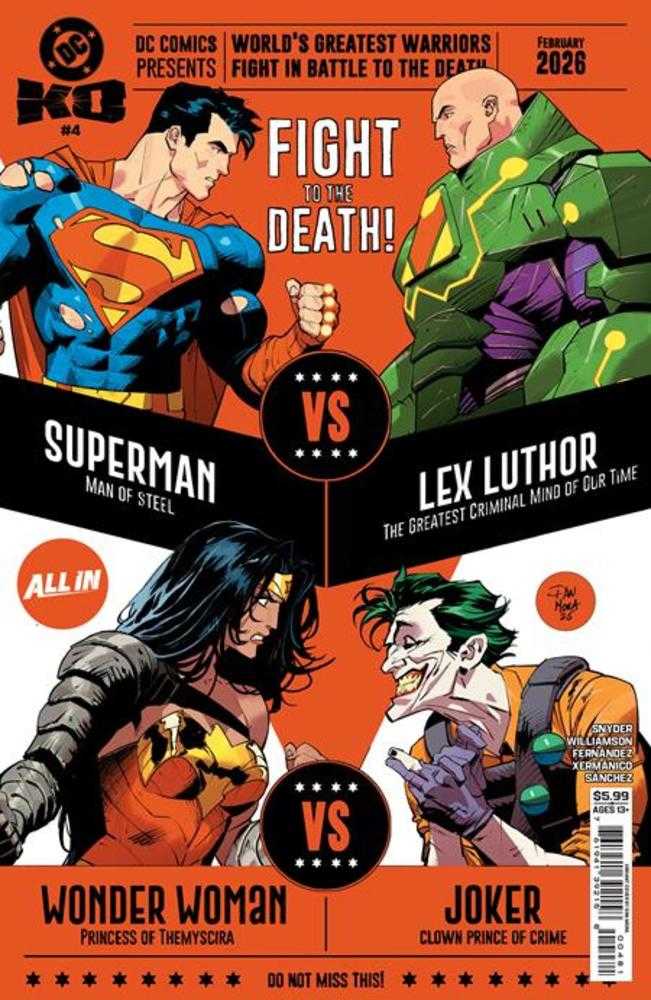 DC K.O. #4 COVER G DAN MORA BRACKET CARD STOCK VARIANT (DC 2026) 1st Print Comic