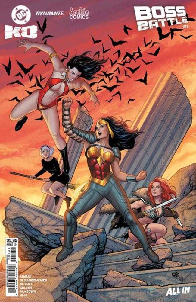 DC K.O. BOSS BATTLE #1 (ONE SHOT) COVER D FRANK CHO CARD STOCK VARIANT