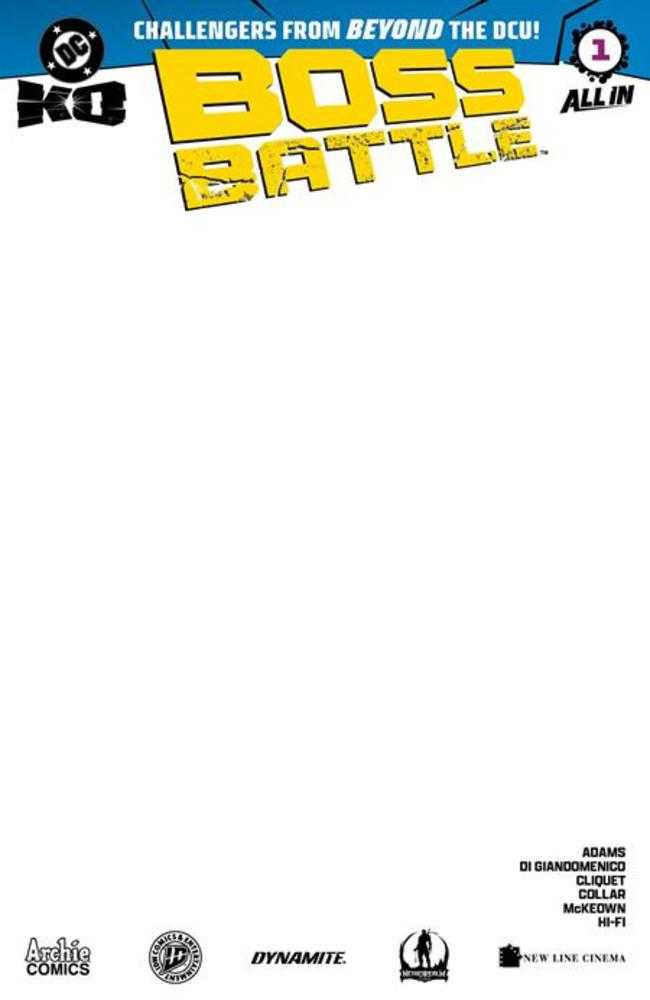 DC K.O. BOSS BATTLE #1 (ONE SHOT) COVER H BLANK CARD STOCK VARIANT (2026) Comic