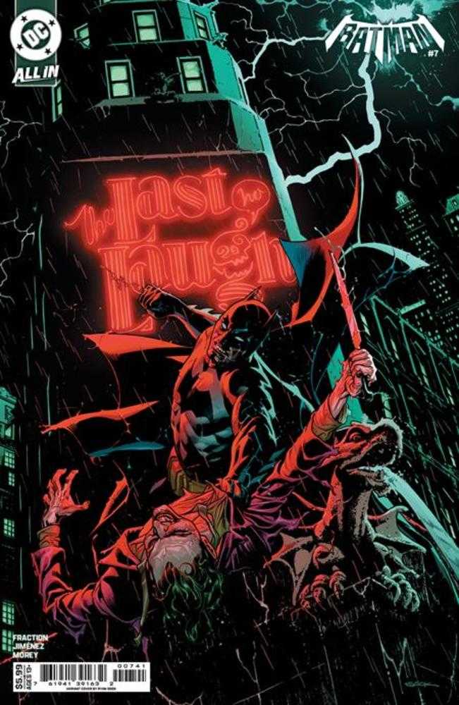 BATMAN #7 COVER D RYAN SOOK CARD STOCK VARIANT (DC 2026) 1st Print Comic