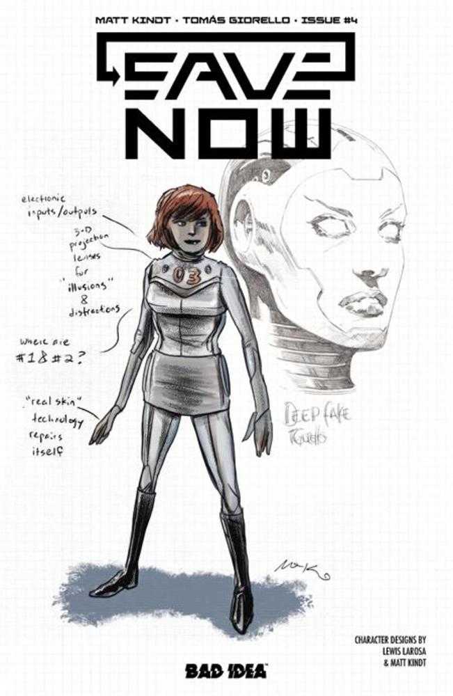 SAVE NOW #4 COVER B LEWIS LAROSA MATT KINDT CHARACTER DESIGN VARIANT