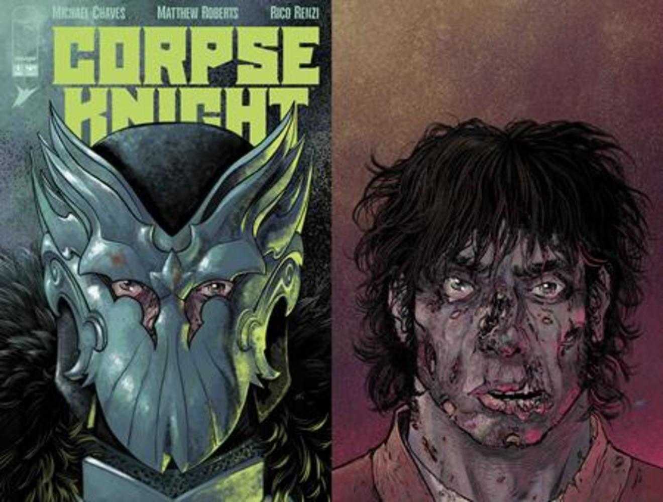 CORPSE KNIGHT #1 COVER G MATTHEW ROBERTS DIE CUT HELMET VARIANT (MATURE)