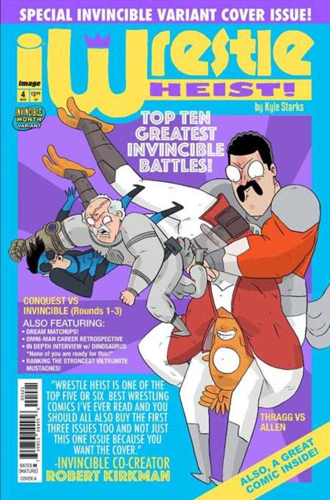 WRESTLE HEIST #4 COVER B KYLE STARKS INVINCIBLE TEAM UP VARIANT (MATURE)