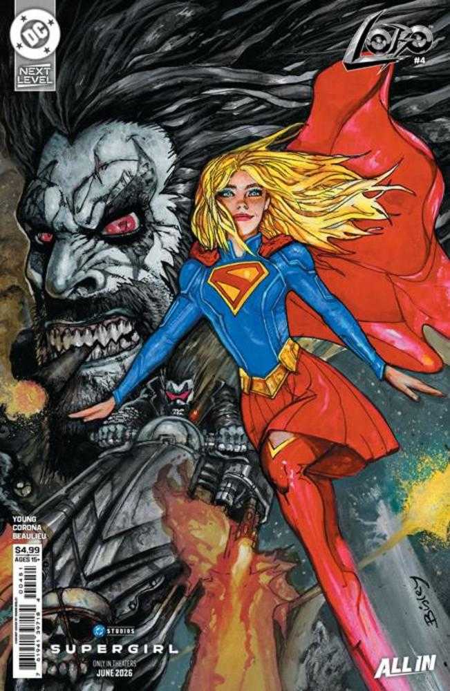 LOBO #4 COVER E SIMON BISLEY SUPERGIRL MOVIE CARD STOCK VARIANT (DC 2026) Comic