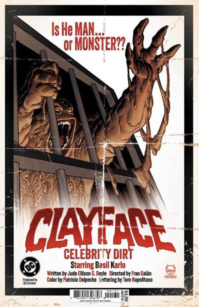 CLAYFACE CELEBRITY DIRT #1 COVER C DAVE JOHNSON CARD STOCK VARIANT (2026) Comic
