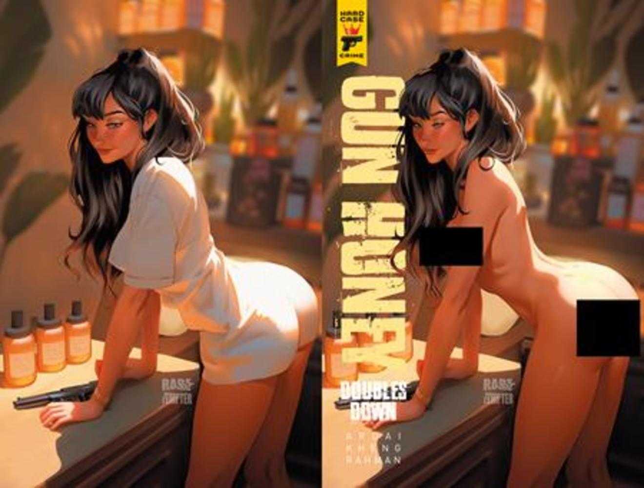 GUN HONEY DOUBLES DOWN #2 COVER F RARE TEMPTER WRAPAROUND NUDE/CLOTHED BAGGED VARIANT