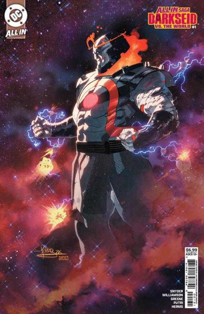 DC ALL IN SAGA DARKSEID VS THE WORLD #1 (ONE SHOT) COVER C JAVI FERNANDEZ CARD STOCK COVER