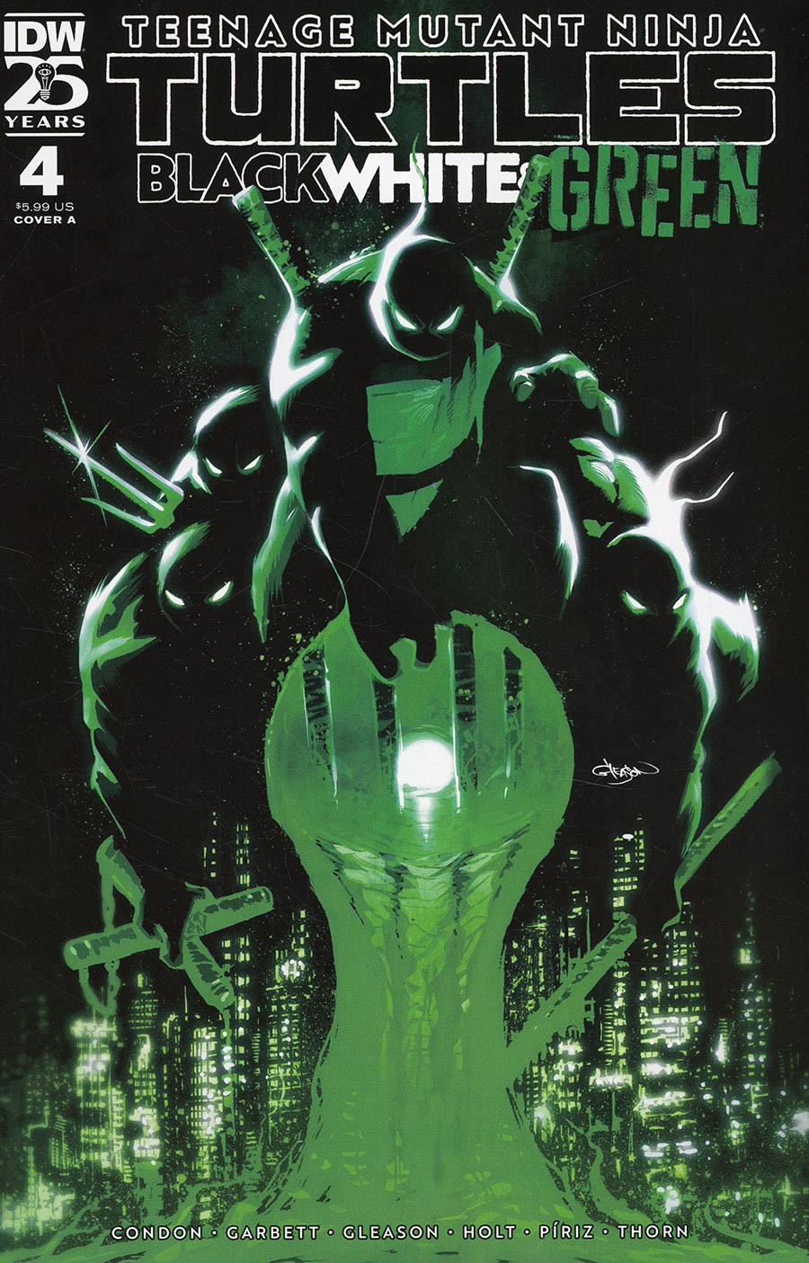 TEENAGE MUTANT NINJA TURTLES: BLACK, WHITE, AND GREEN #4 COVER A (GLEASON)