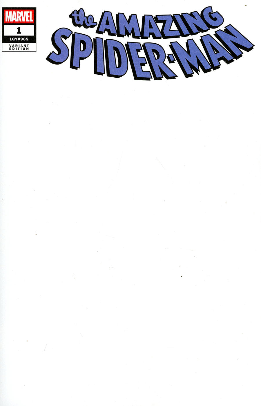 AMAZING SPIDER-MAN #1 BLANK COVER VARIANT