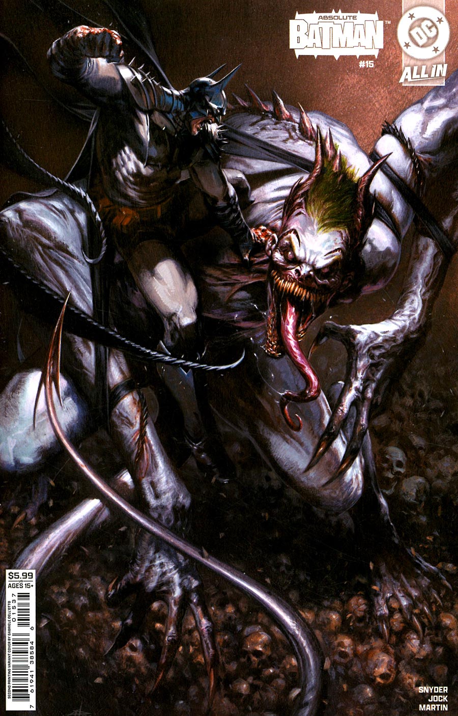ABSOLUTE BATMAN #15 COVER B GABRIELE DELL'OTTO CARD STOCK VARIANT (DC 2026) 2nd Print Comic