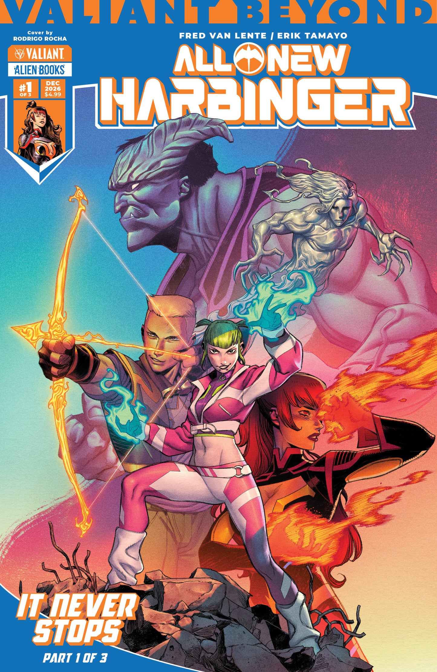 VALIANT BEYOND: ALL NEW HARBINGER #4 IT NEVER STOPS #1 COVER A (ROCHA)