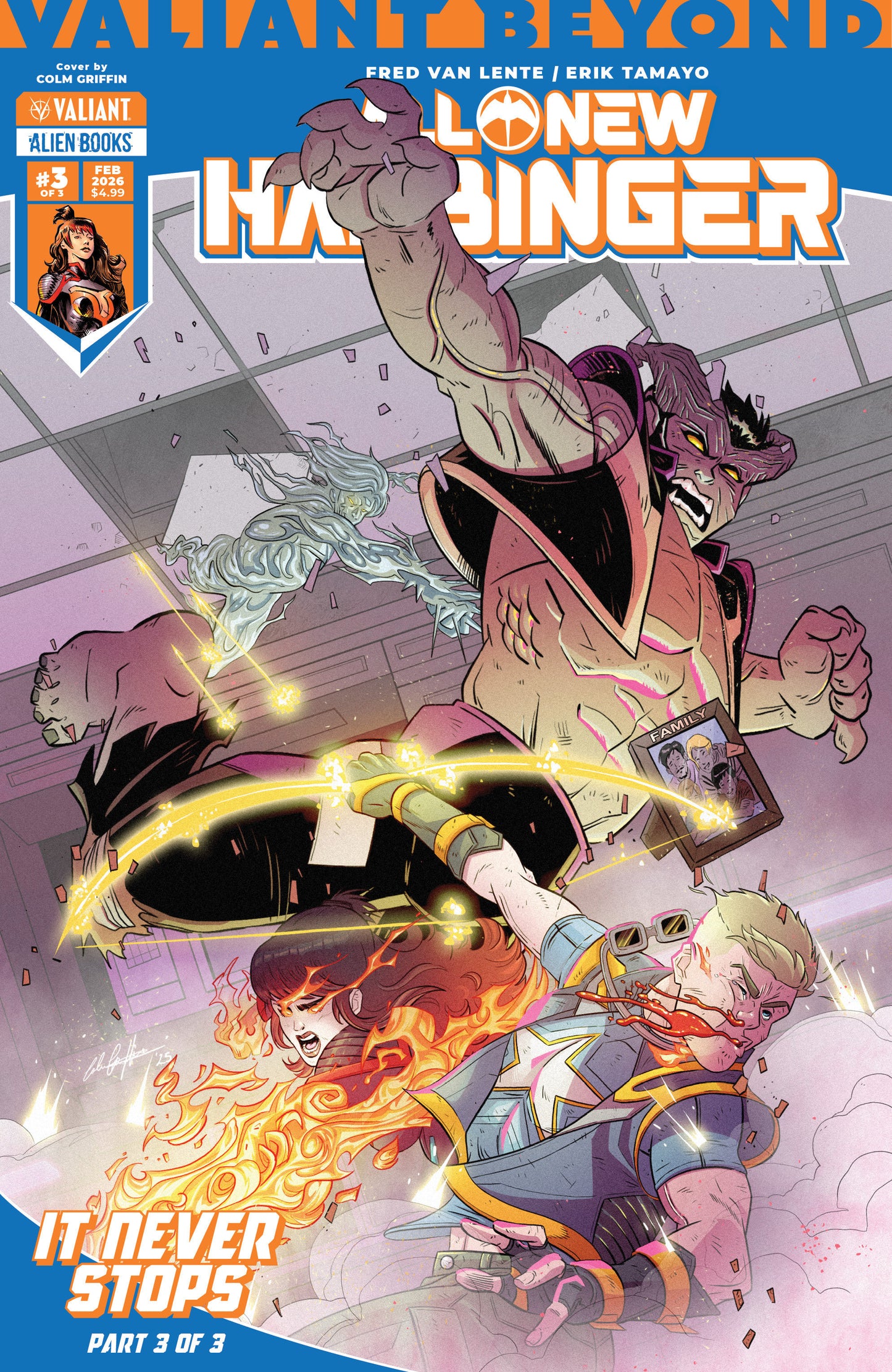 VALIANT BEYOND: ALL NEW HARBINGER #6 IT NEVER STOPS #3 COVER A (GRIFFIN)