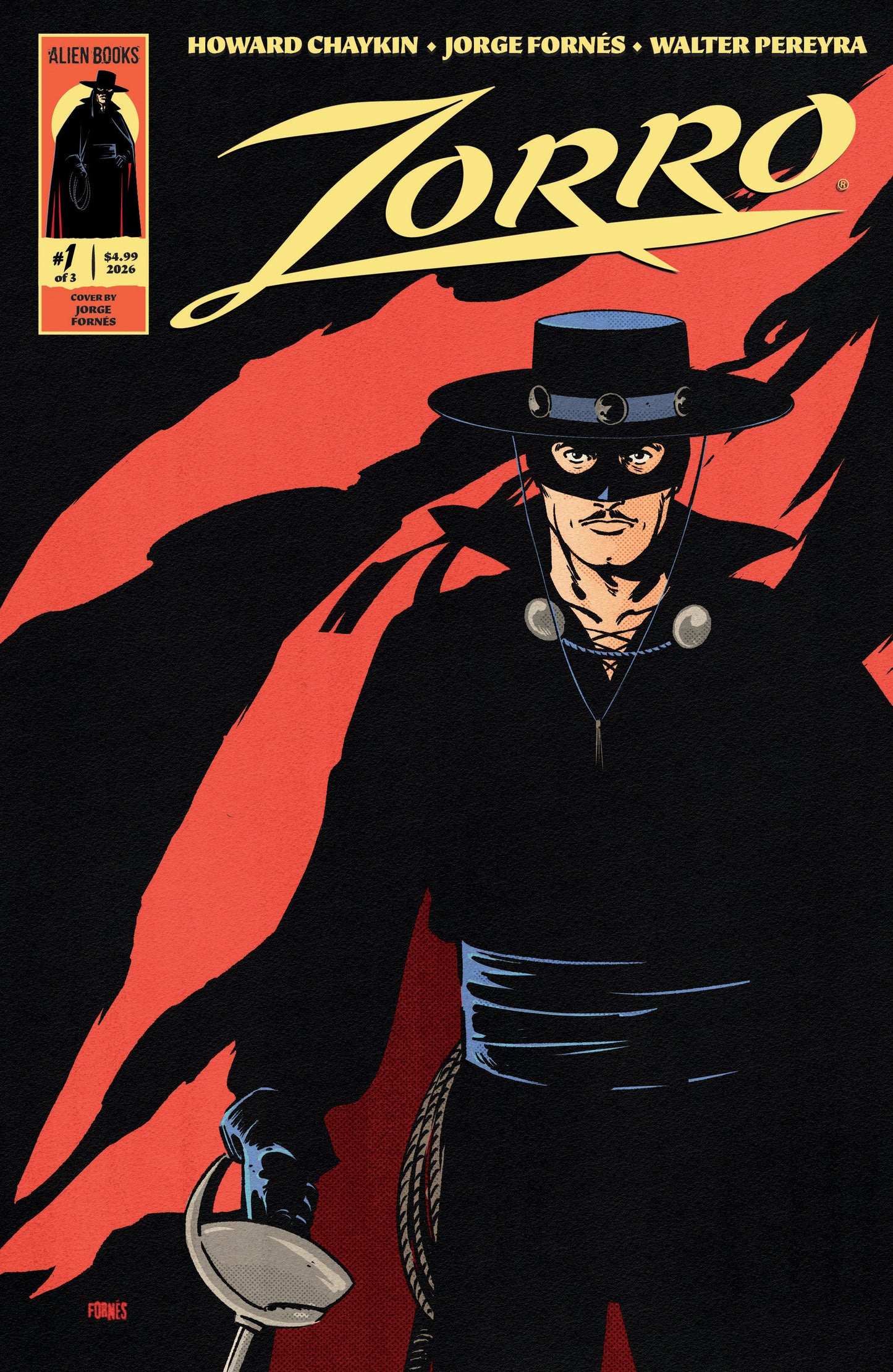 ZORRO #1 COVER A (FORNéS) (IDW Publishing 2026) 1st Print Comic