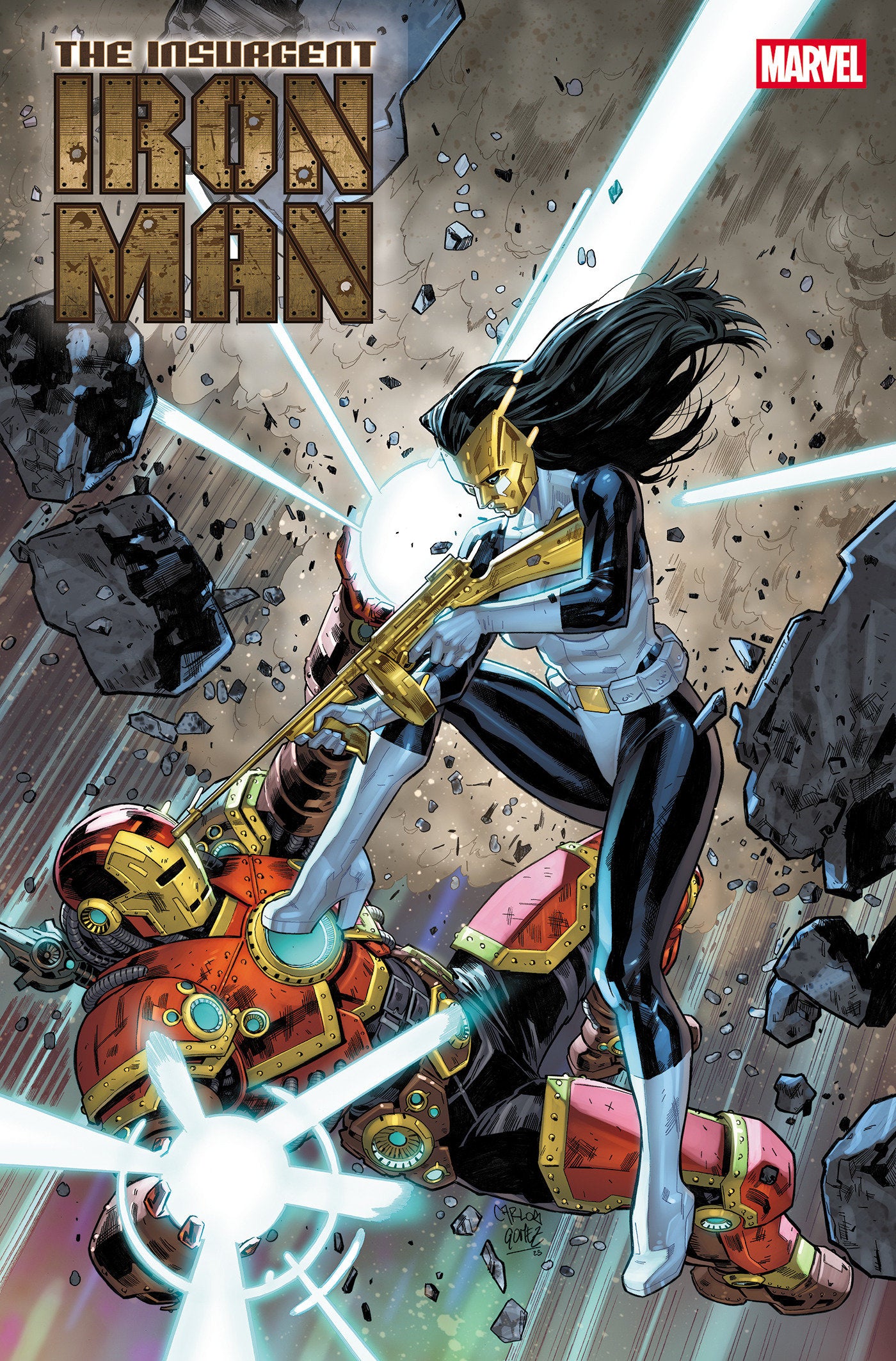 IRON MAN #9 CARLOS GOMEZ BRING ON THE BAD GUYS VARIANT