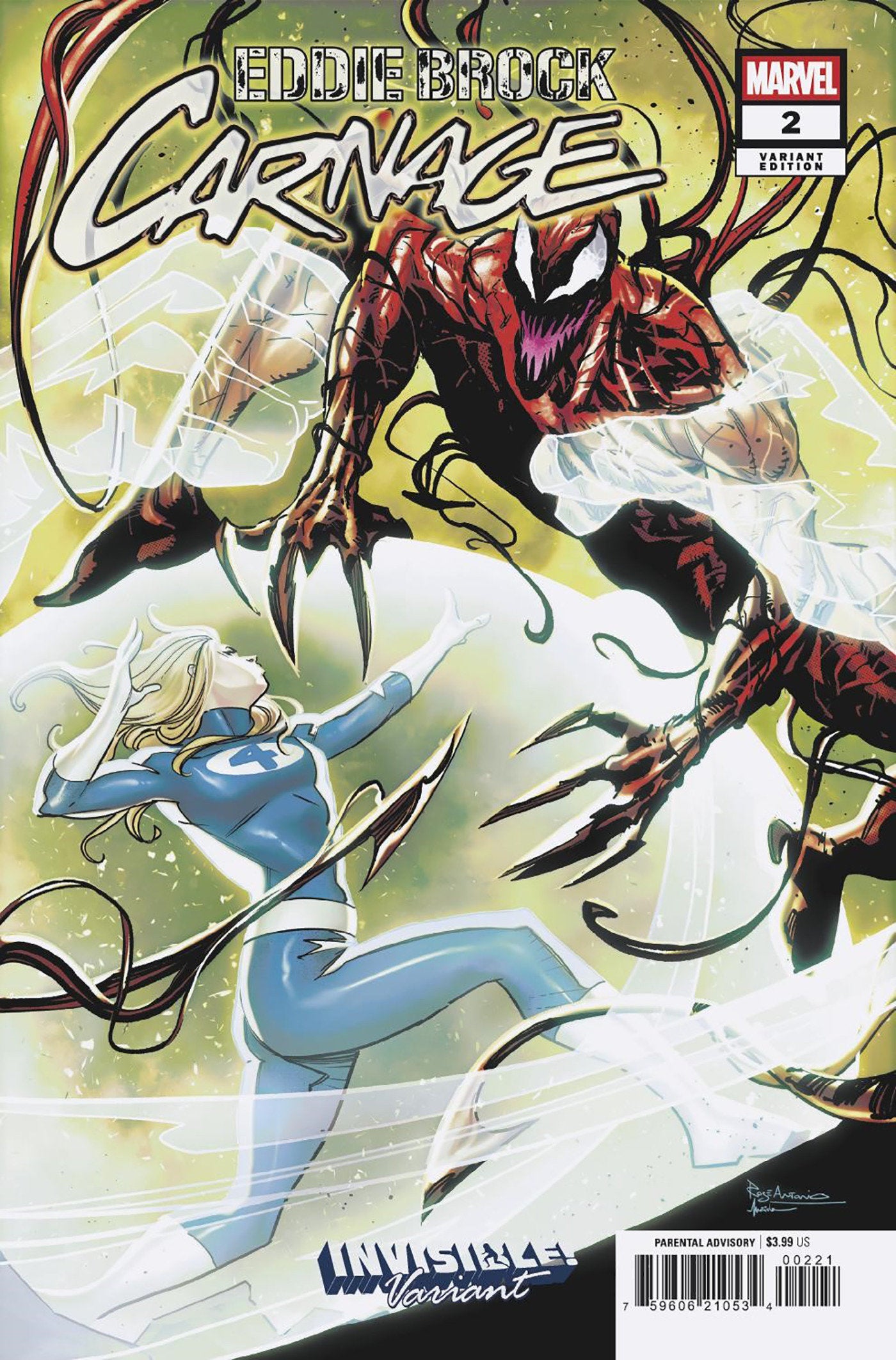 EDDIE BROCK CARNAGE #2 ROGE ANTONIO INVISIBLE VARIANT