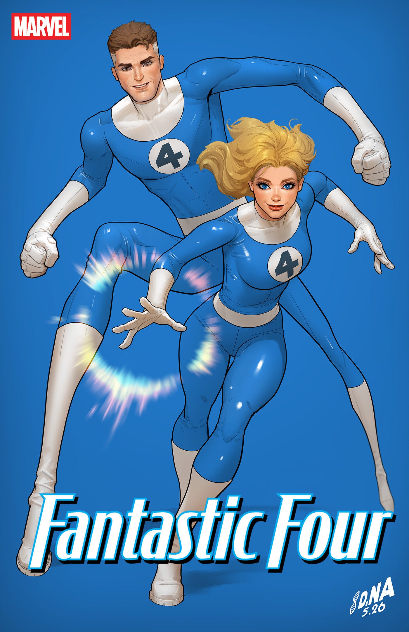 FANTASTIC FOUR #14 DAVID NAKAYAMA COLOR BLOCK BLUE VARIANT (Marvel 2026) Comic