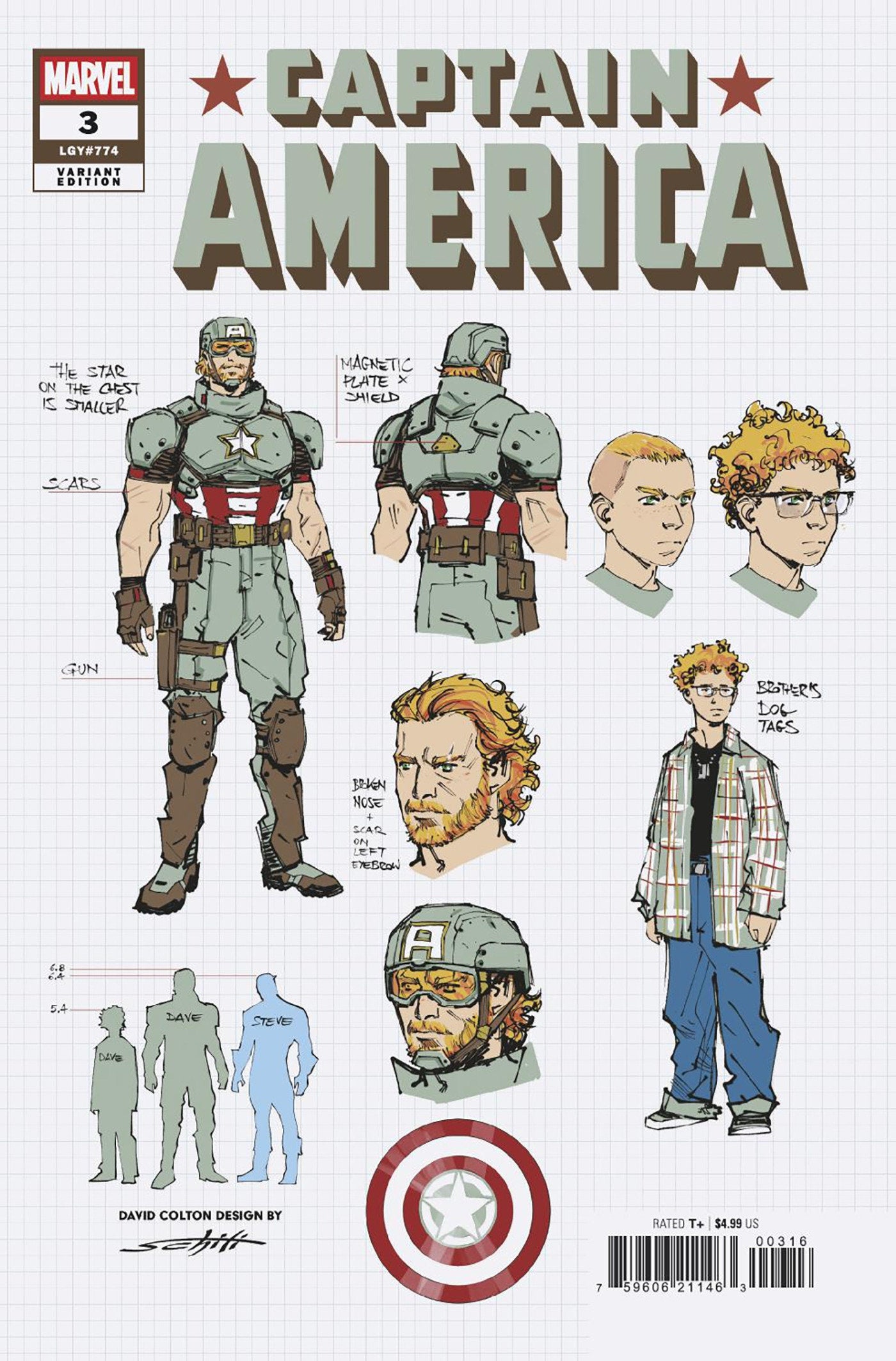 CAPTAIN AMERICA #3 VALERIO SCHITI DESIGN 1:10 VARIANT