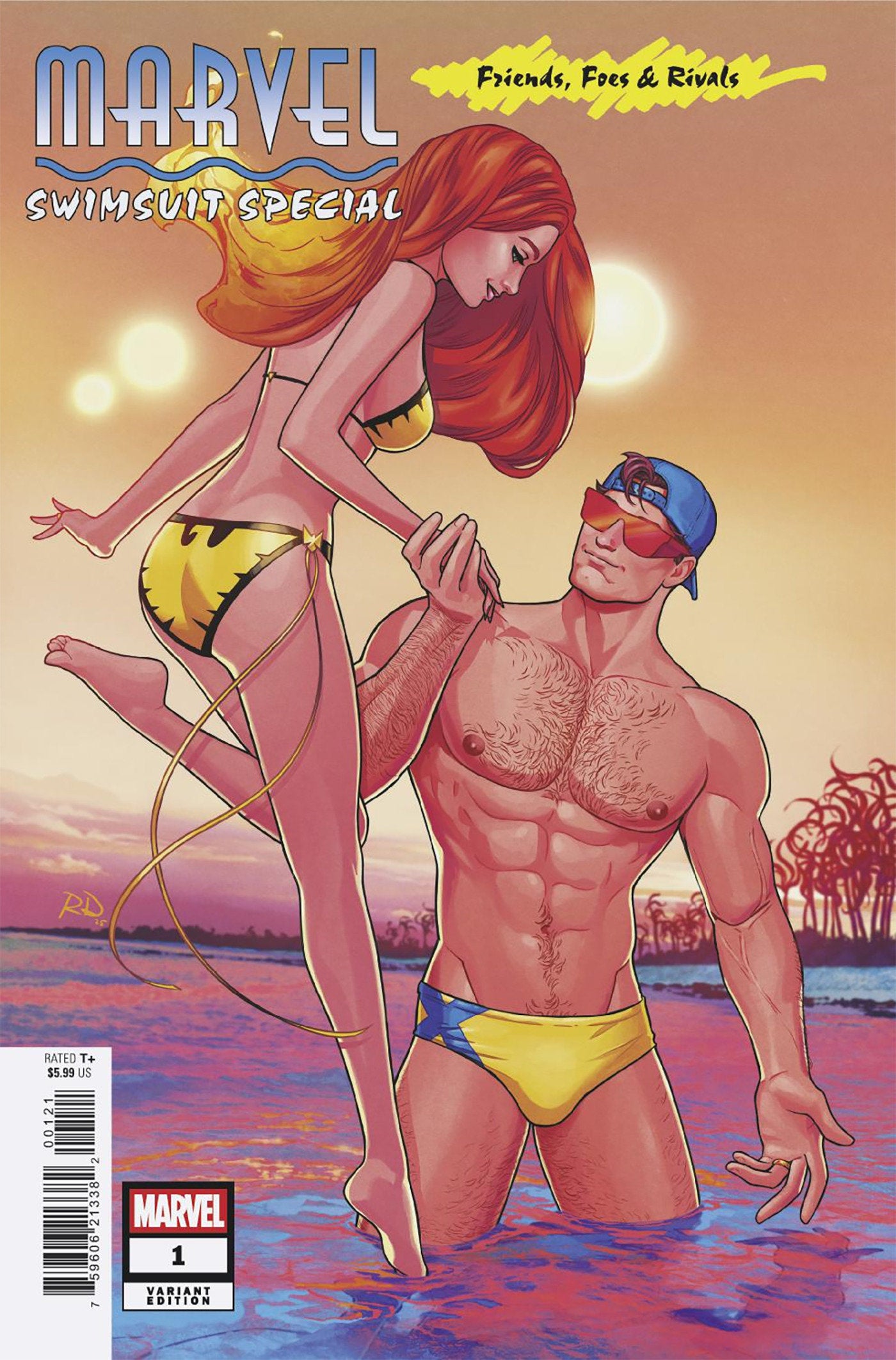 MARVEL SWIMSUIT SPECIAL: FRIENDS, FOES & RIVALS #1 RUSSELL DAUTERMAN VARIANT