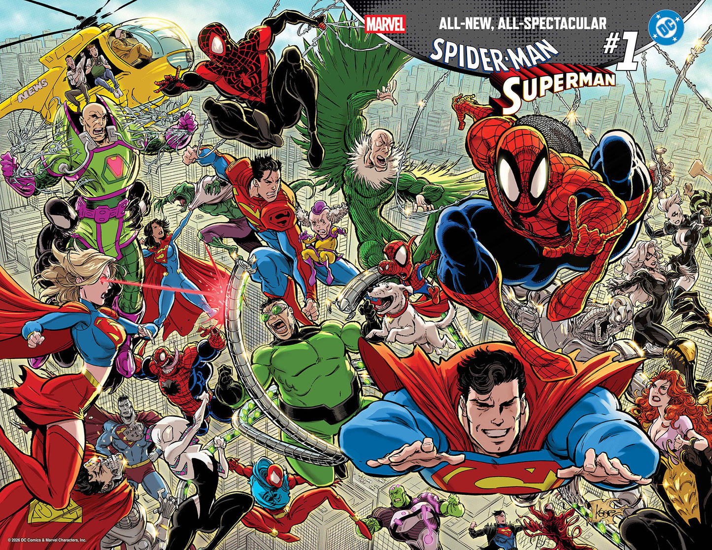 MARVEL/DC: SPIDER-MAN/SUPERMAN #1 KAARE ANDREWS WRAPAROUND VARIANT (2026) Comic