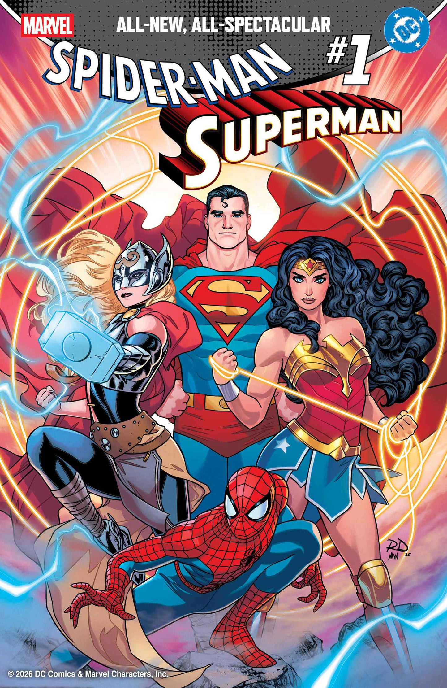 MARVEL/DC: SPIDER-MAN/SUPERMAN #1 RUSSELL DAUTERMAN VARIANT (Marvel 2026) Comic