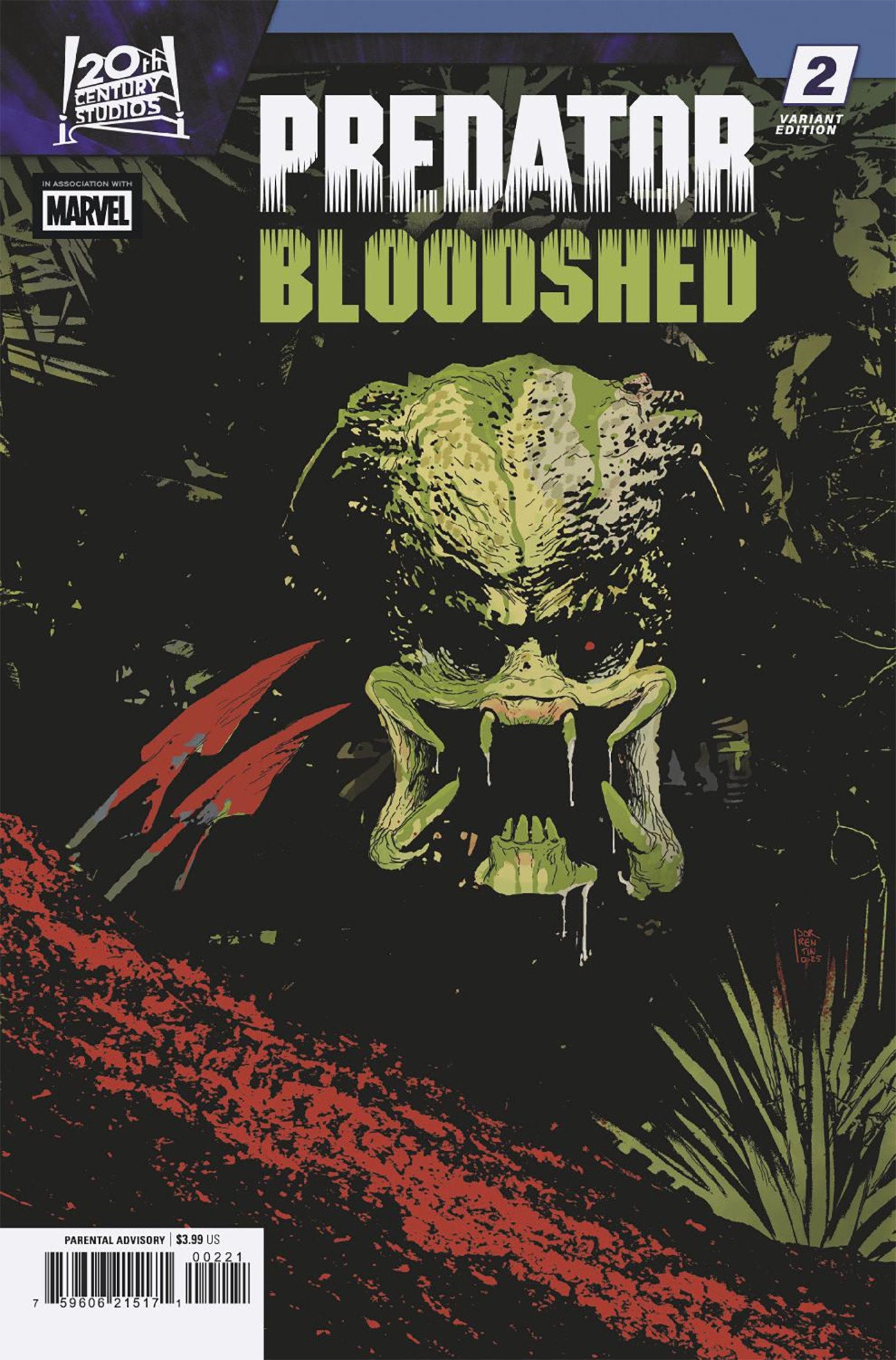 PREDATOR: BLOODSHED #2 ANDREA SORRENTINO VARIANT (Marvel 2026) 1st Print Comic