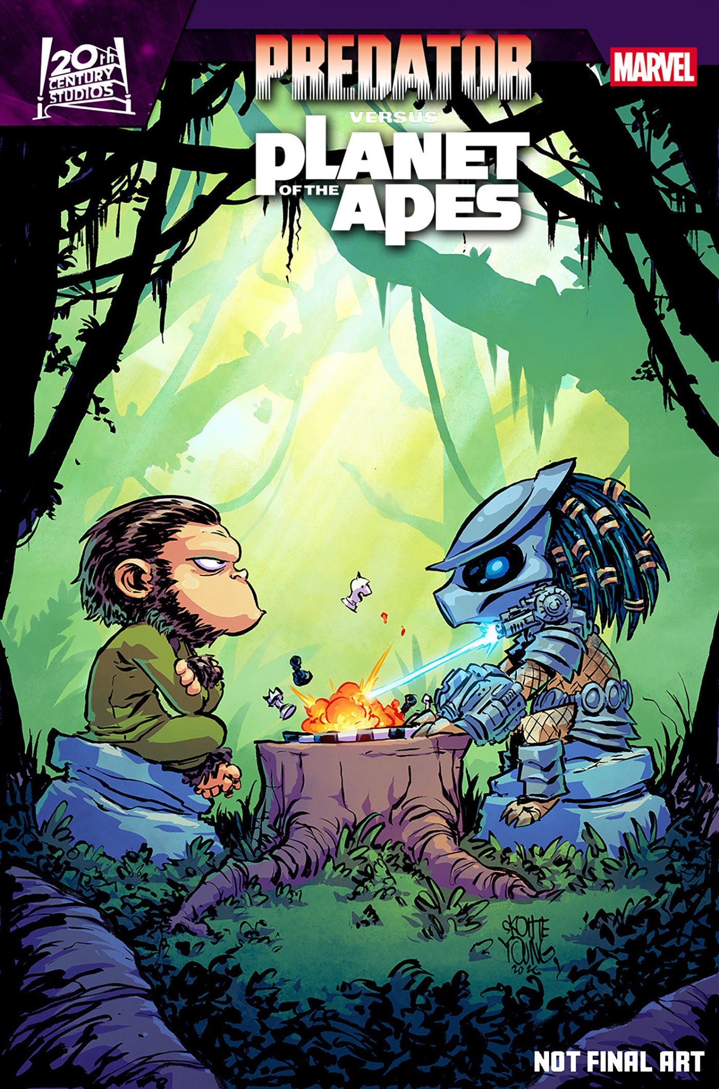 PREDATOR VS. THE PLANET OF THE APES #1 SKOTTIE YOUNG VARIANT (Marvel 2026) Comic