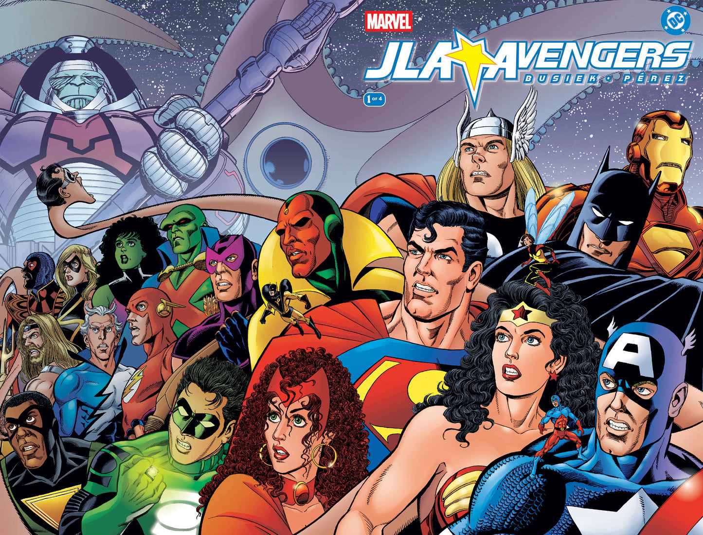 JLA/AVENGERS #1 FACSIMILE EDITION FOIL WRAPAROUND VARIANT (Marvel 2026) Comic
