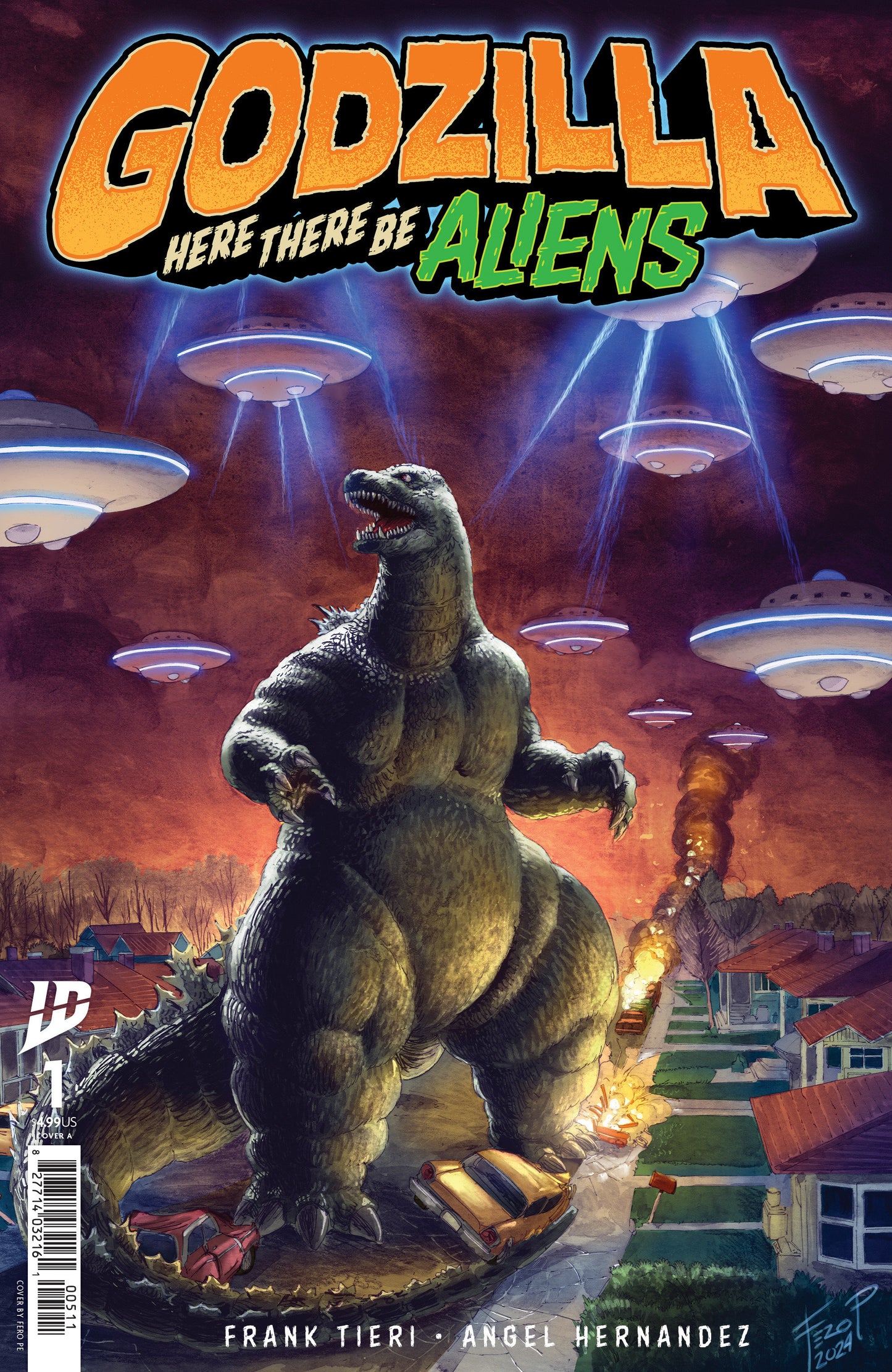 GODZILLA: HERE THERE BE ALIENS #1 COVER A (PE)