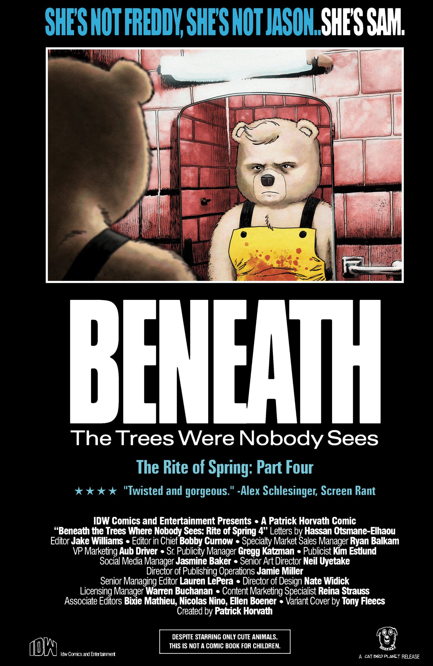 BENEATH THE TREES WHERE NOBODY SEES: RITE OF SPRING #4 VARIANT B (FLEECS MOVIE HOMAGE COVER)