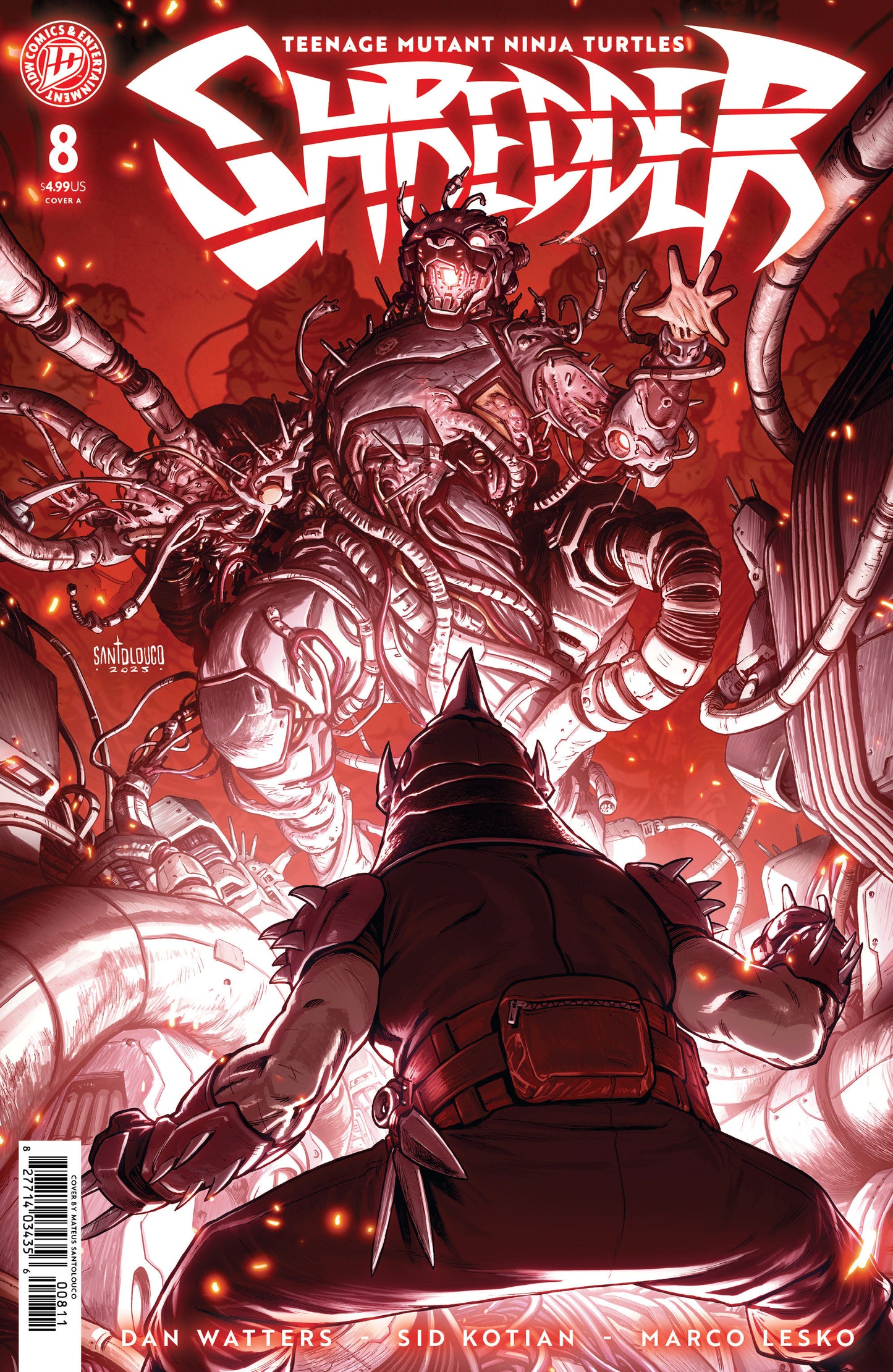 TEENAGE MUTANT NINJA TURTLES: SHREDDER #8 COVER A (SANTOLOUCO) (IDW 2026) Comic