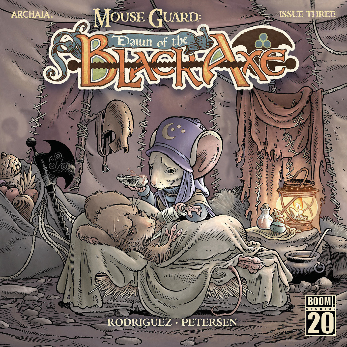 MOUSE GUARD: DAWN OF THE BLACK AXE #3 A MAIN (DRESSED, RODRíGUEZ)