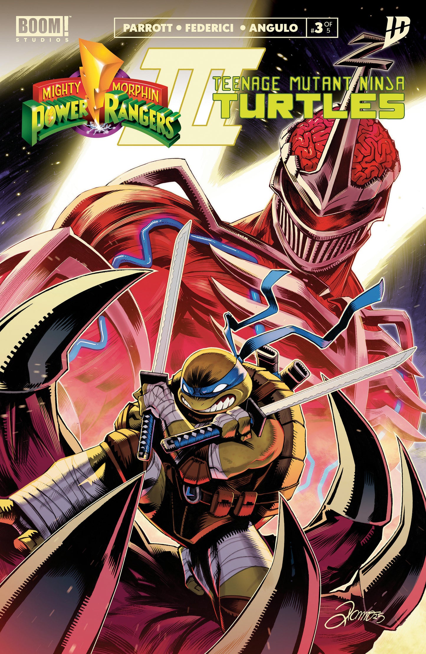 MIGHTY MORPHIN POWER RANGERS/TEENAGE MUTANT NINJA TURTLES III #3 A MAIN (DRESSED, ZONNO)