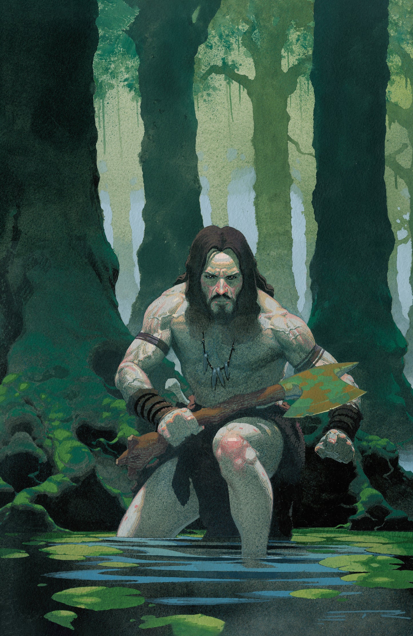 BRZRKR: LIGHT DRAWS BREATH #1 J UNLIMITED VARIANT (FULL ART, RIBIC) (2026) Comic