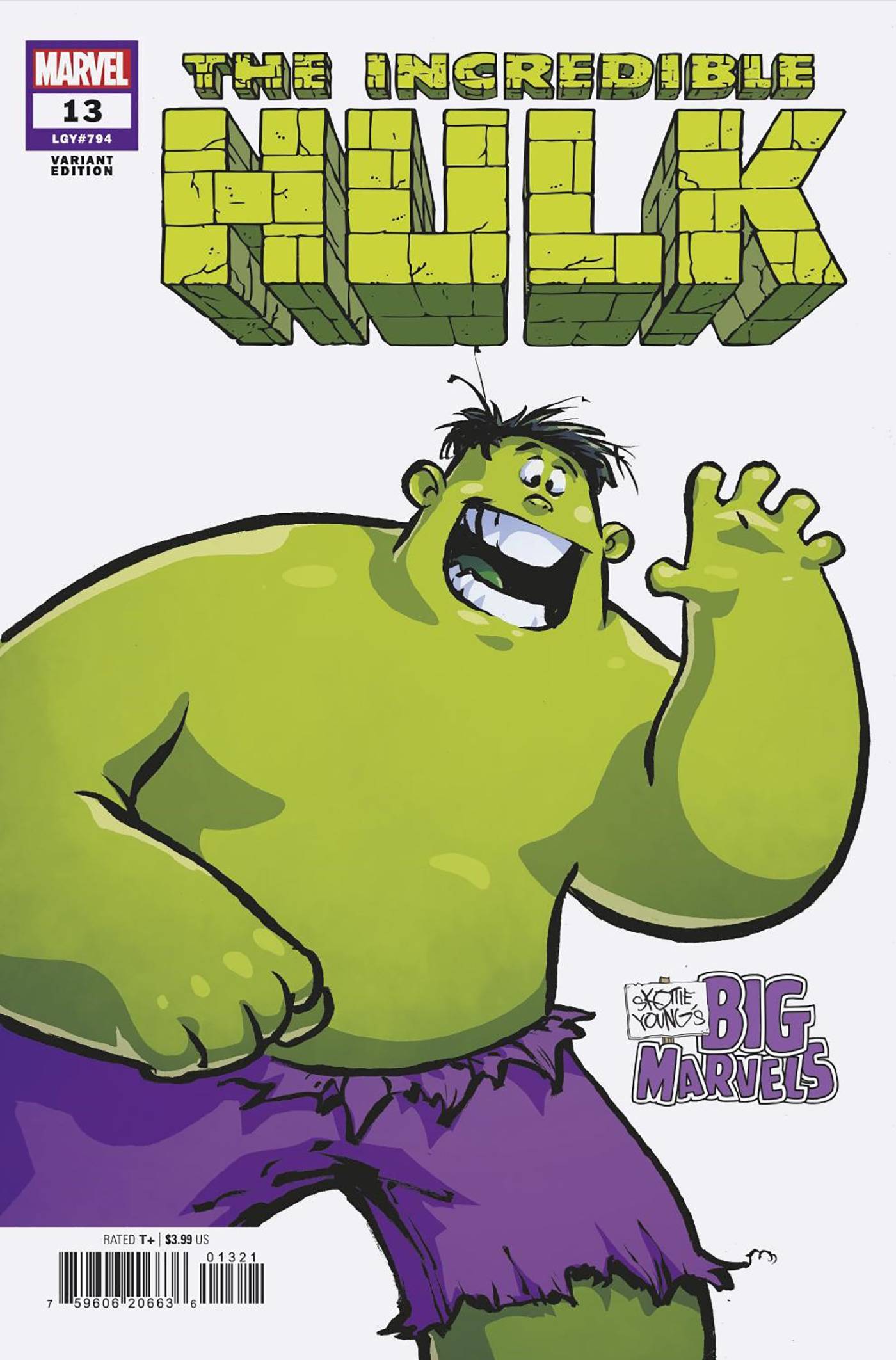 INCREDIBLE HULK #13 SKOTTIE YOUNG BIG MARVEL VARIANT – Peebles Comics &  Games