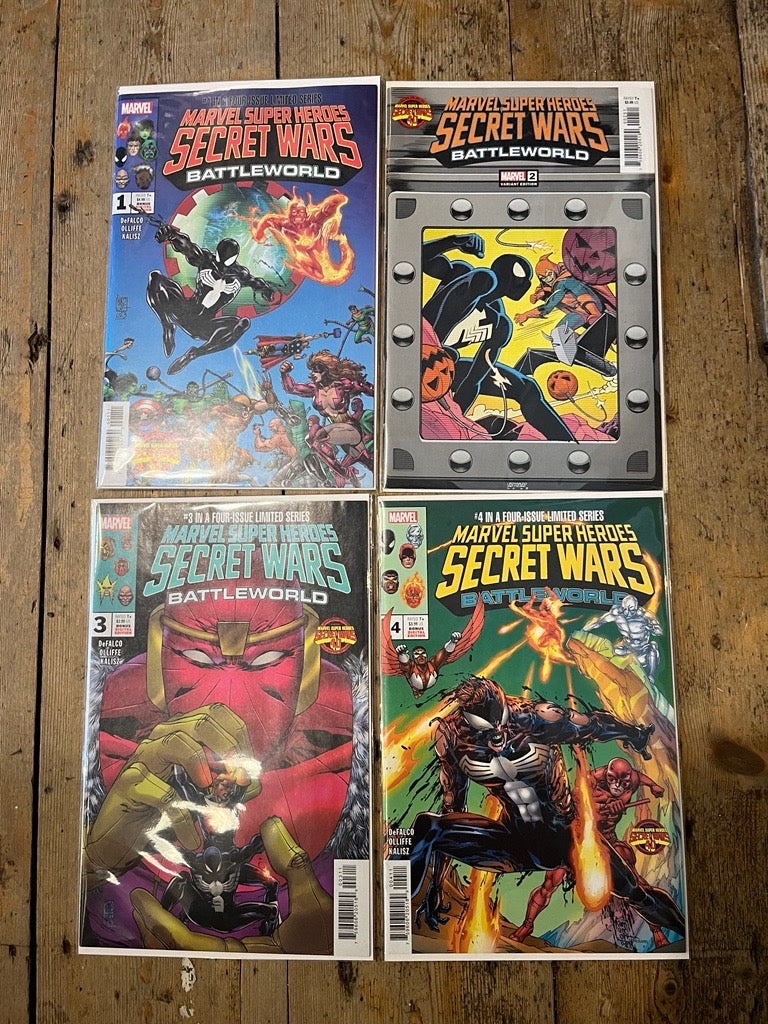 MARVEL SUPER HEROES SECRET WARS BATTLEWORLD FULL SET #1 TO #4 PRE OWNED