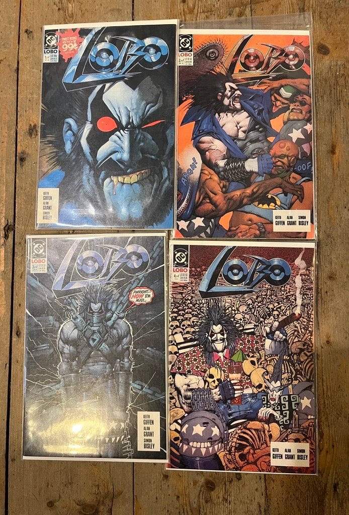 LOBO - FULL SET of #1 to #4 - DC Comics - 1990/1991 - Simon Bisley PRE-OWNED
