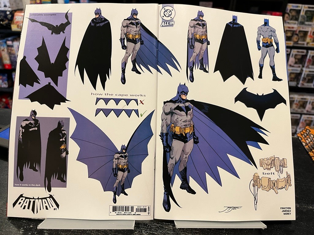 BATMAN #1 COVER O JORGE JIMENEZ DESIGN UNLOCK CARD STOCK VARIANT