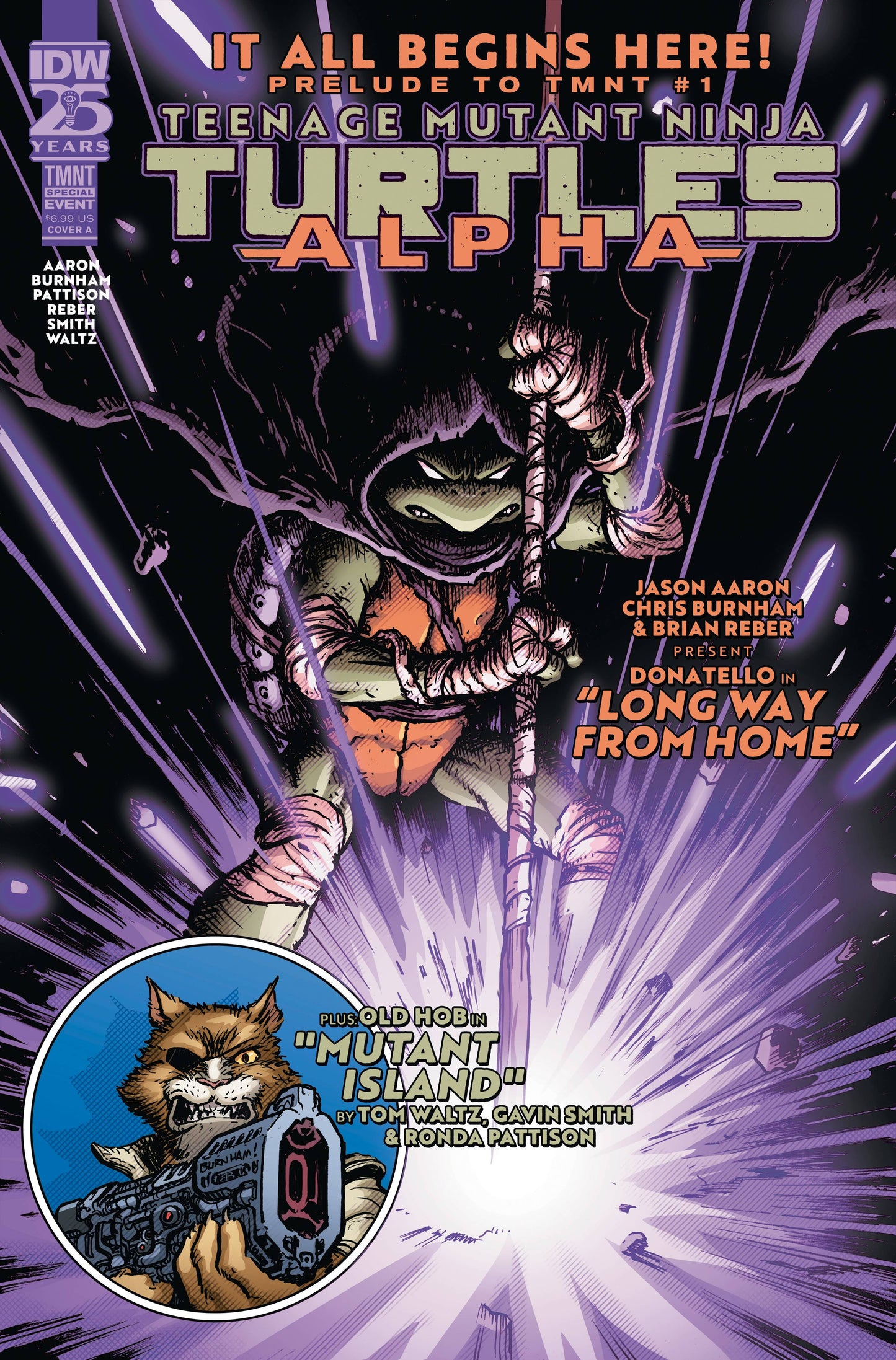 TEENAGE MUTANT NINJA TURTLES ALPHA #1 COVER A BURNHAM