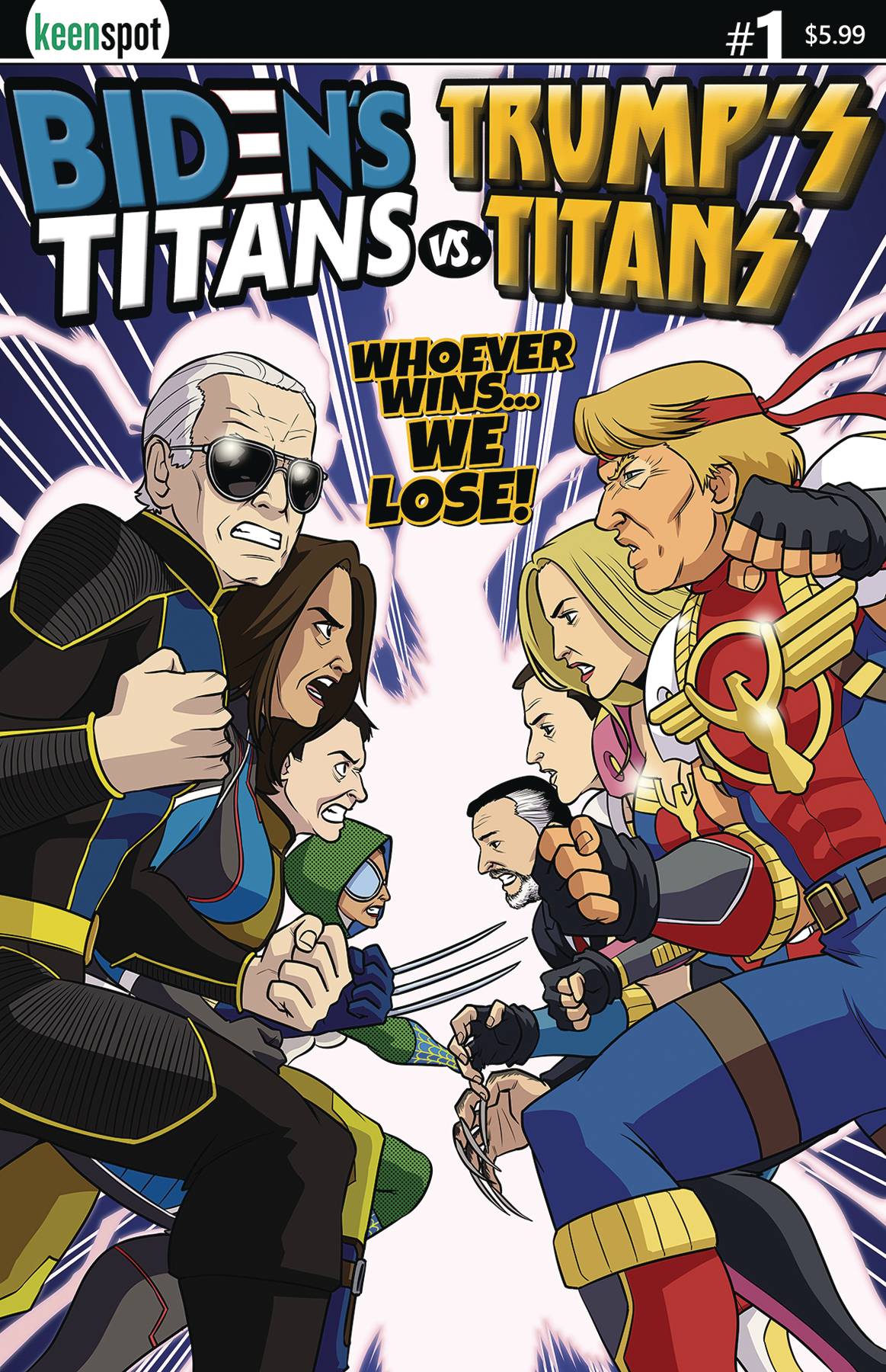 BIDENS TITANS VS TRUMPS TITANS #1 COVER A TITANS VS TITANS