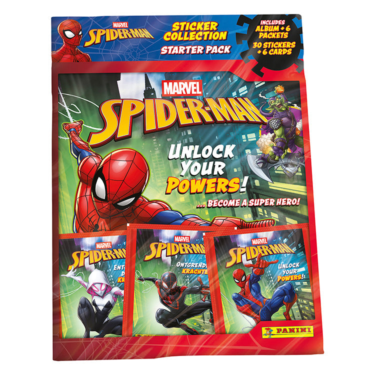 SPIDER-MAN UNLOCK YOUR POWERS STICKER COLLECTION - STARTER PACK