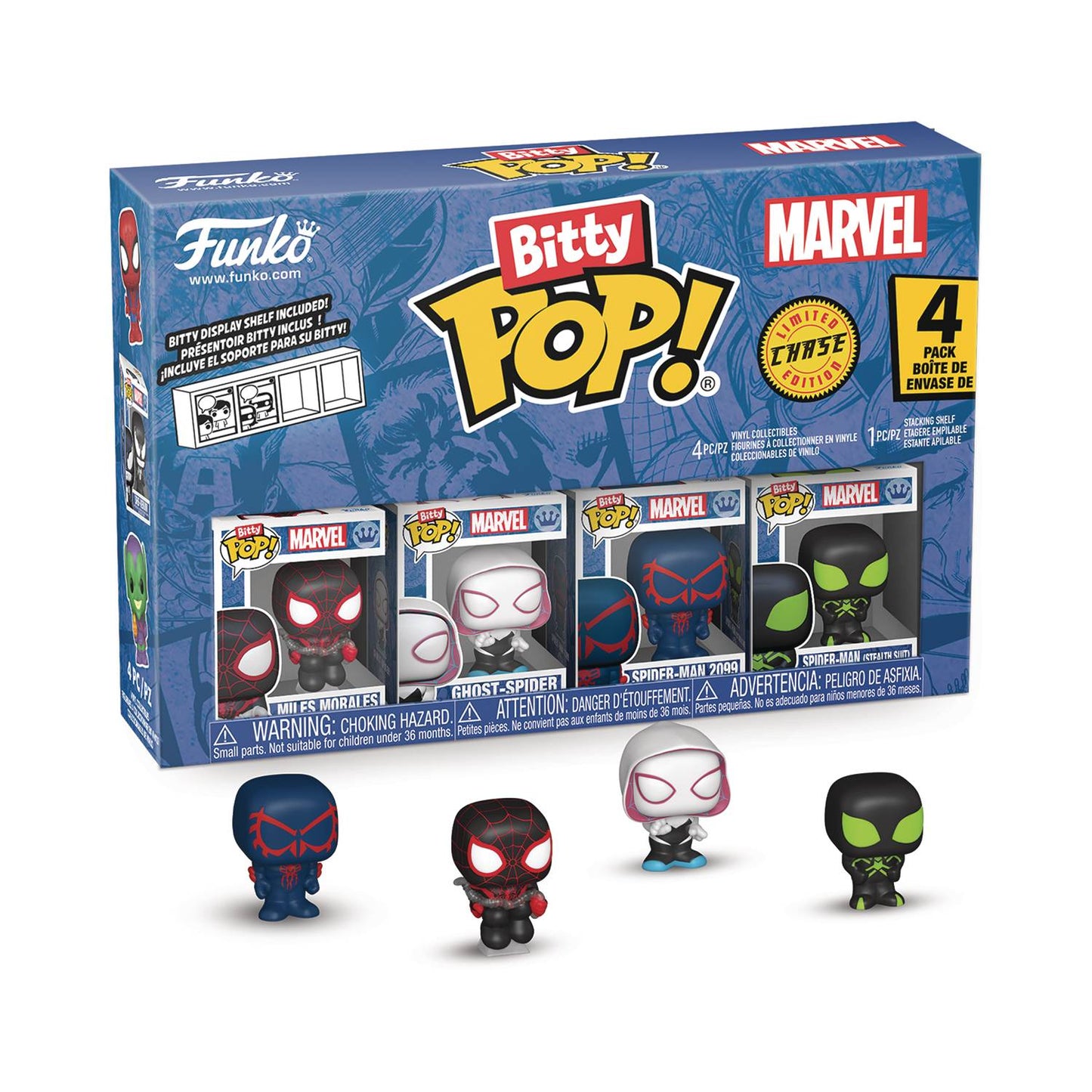 BITTY POP SPIDER-MAN MILES MORALES 4 PACK