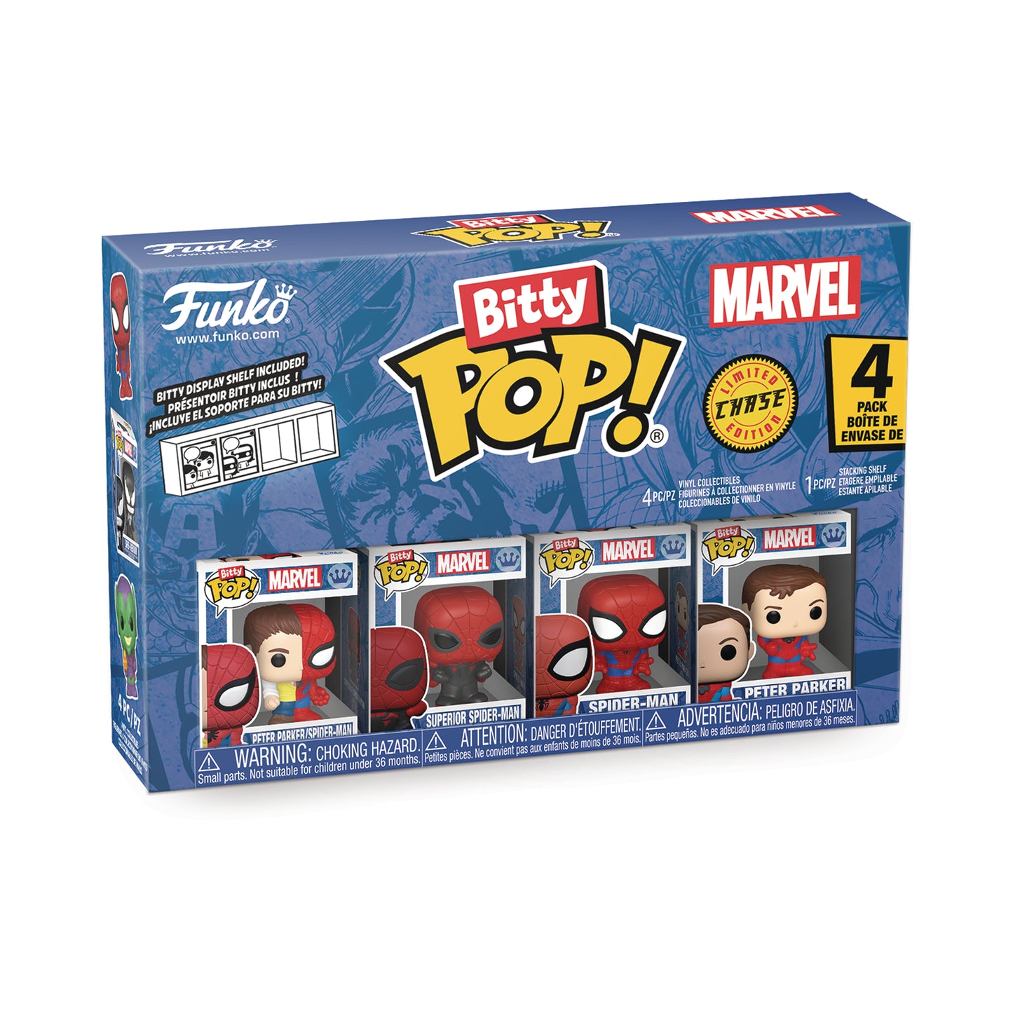 BITTY POP SPIDER-MAN PARKER SPLIT 4 PACK