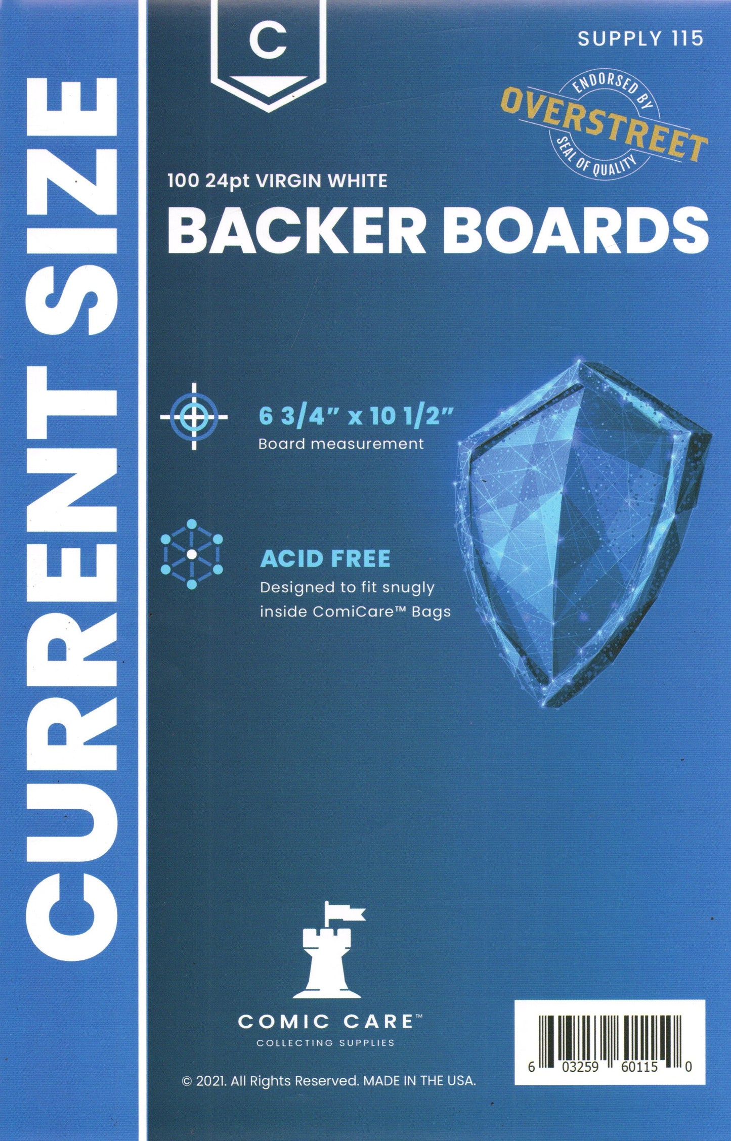 100 x COMIC CARE CURRENT SIZE BAGS AND BACKER BOARDS