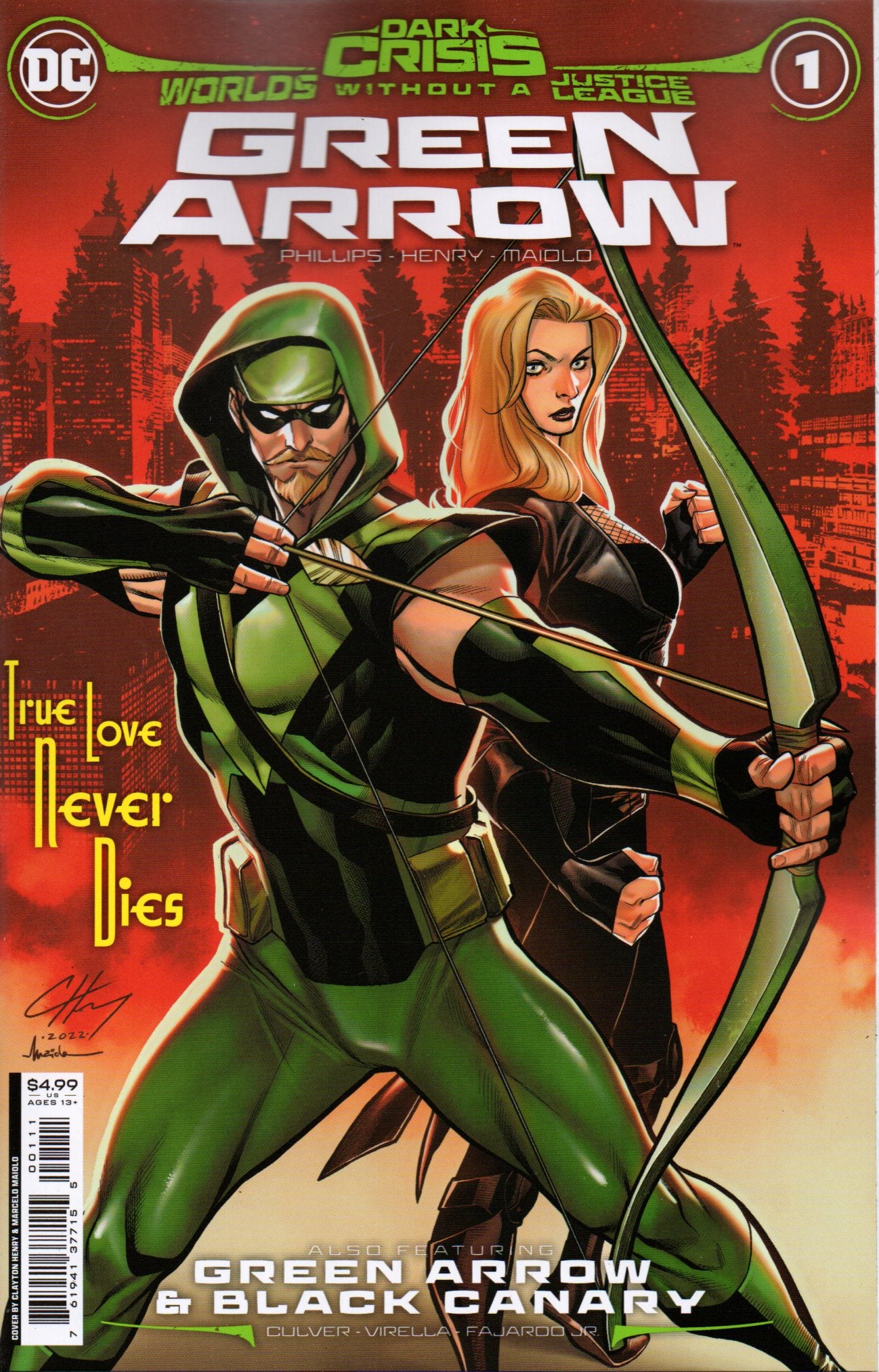 DARK CRISIS WORLDS WITHOUT JL GREEN ARROW #1 CVR A HENRY